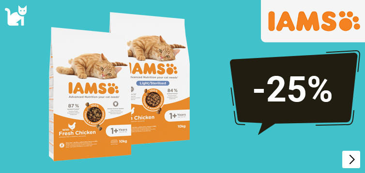 Iams grootverpakkingen kat 25% LET OP 2 MND CAT